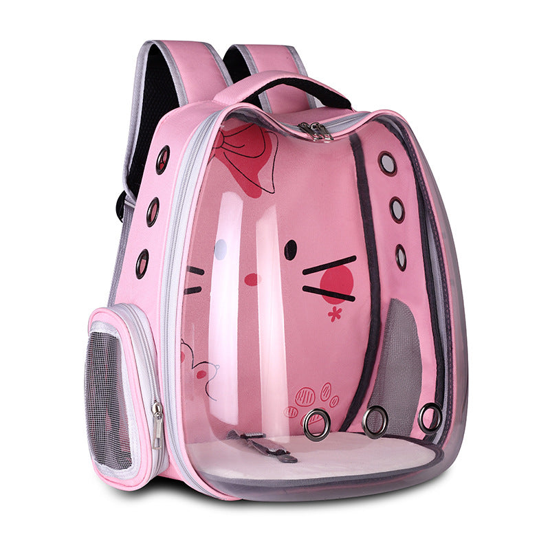 KFX-1776701 Breathable Nylon Pet Backpack for Cats and Dogs - Convenient Space Bag in Multiple Colors