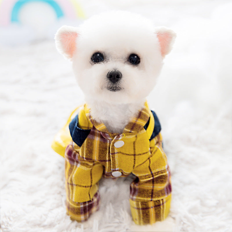KFX-1778621 Casual Yellow Cotton Dog Backpack for Autumn - Multiple Sizes Available
