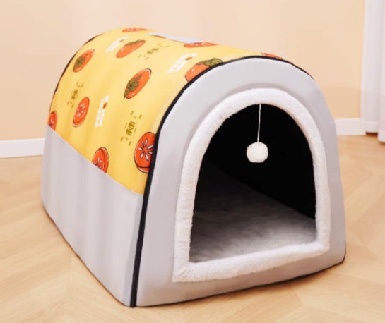 KFX-1780285 Universal Large Dog House for All Seasons - Detachable Design with Cozy Blankets
