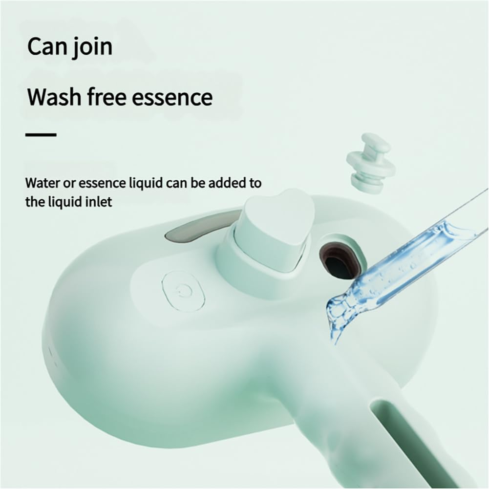 KFX-1781821 3-in-1 Self-Cleaning Steam Brush for Horses, Cats, and Dogs - Silicone Bristles & Water Mist for Shedding