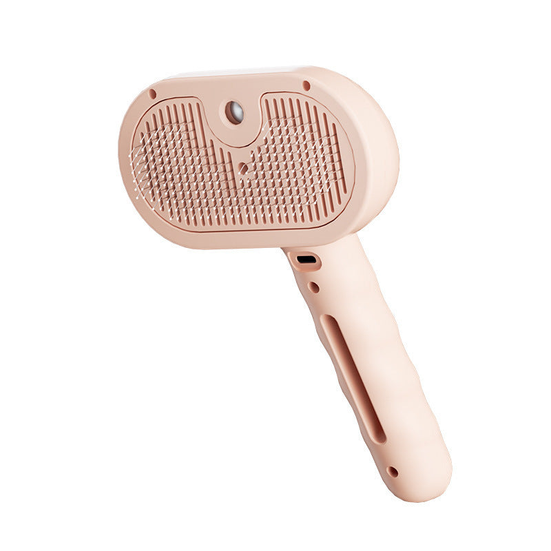 KFX-1781821 3-in-1 Self-Cleaning Steam Brush for Horses, Cats, and Dogs - Silicone Bristles & Water Mist for Shedding