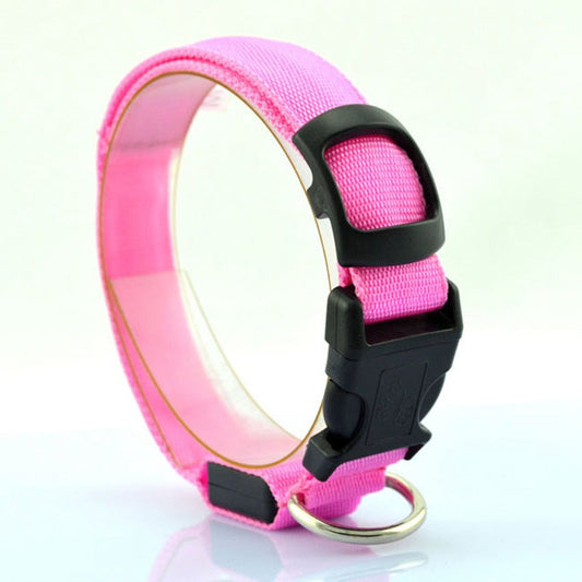 KFX-1782205 Luminous Dog Collar with Fluorescent Fabric, Available in Multiple Colors and Sizes