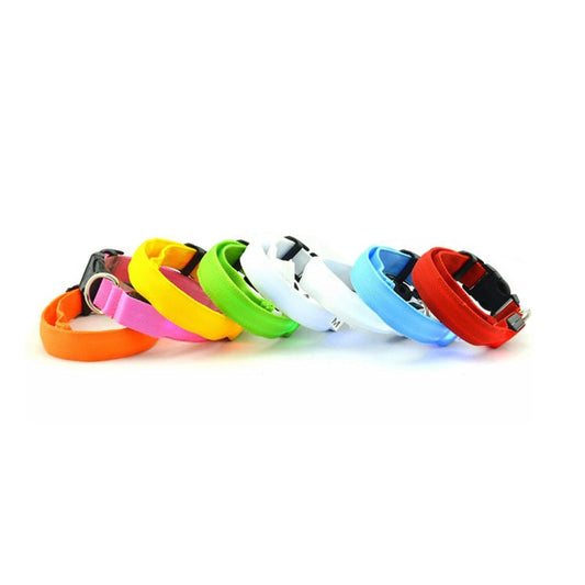 KFX-1782205 Luminous Dog Collar with Fluorescent Fabric, Available in Multiple Colors and Sizes