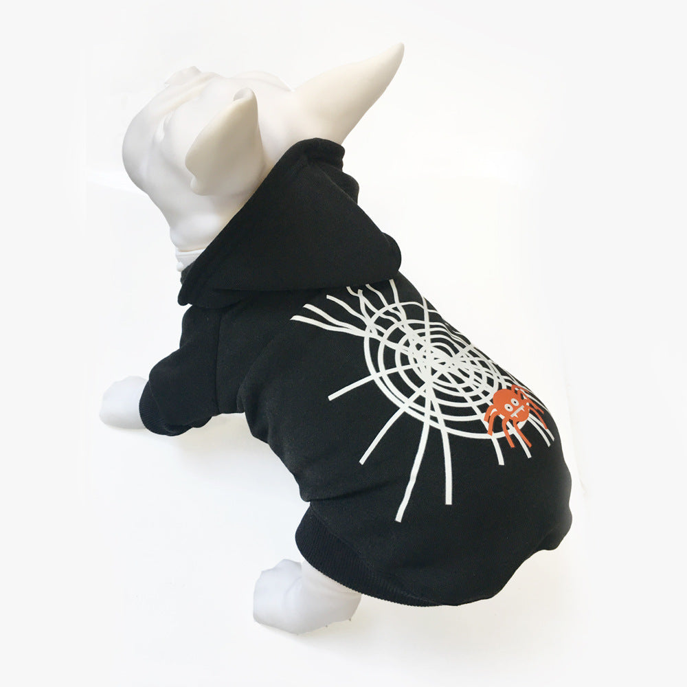 KFX-1784381 Funny Black Plus Velvet Halloween Costume Vest for Dogs