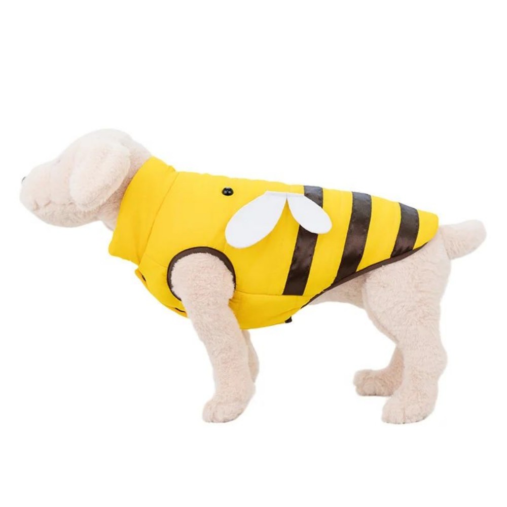 KFX-1785661 Cute Bee Warm Dog Coat for Winter - Turtleneck Jacket for Small to Large Dogs