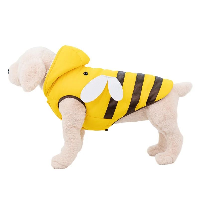 KFX-1785661 Cute Bee Warm Dog Coat for Winter - Turtleneck Jacket for Small to Large Dogs