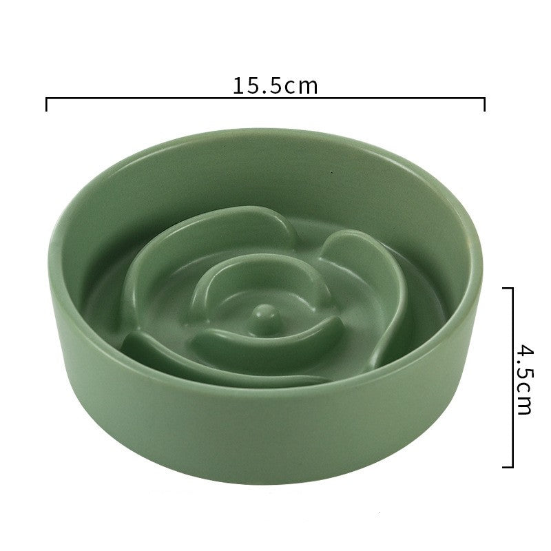 KFX-1786173 Ceramic Slow Feeding Bowl for Small to Medium Dogs and Cats - Available in Various Colors