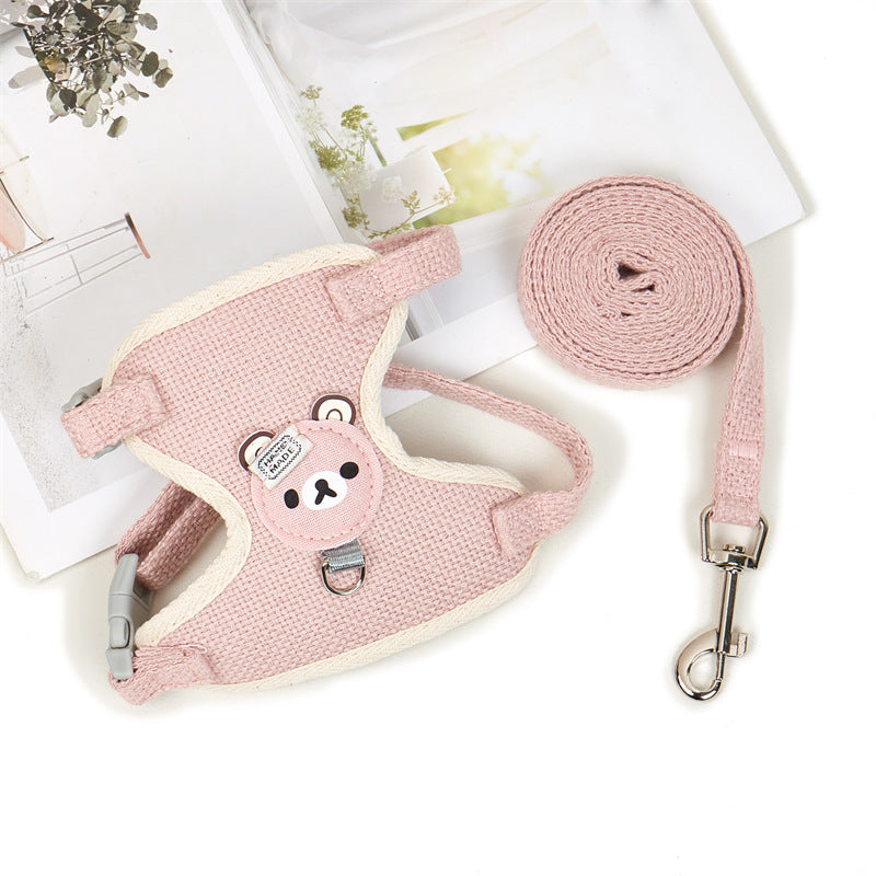 KFX-1787453 Adjustable Dog Rope Vest with Hand-Holding Strap - Available in Multiple Colors