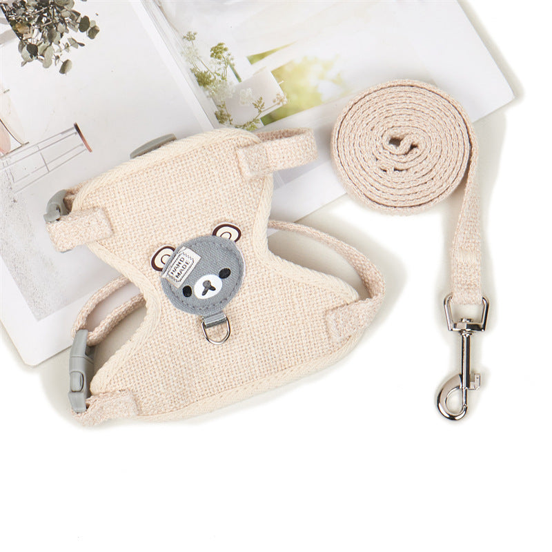 KFX-1787453 Adjustable Dog Rope Vest with Hand-Holding Strap - Available in Multiple Colors