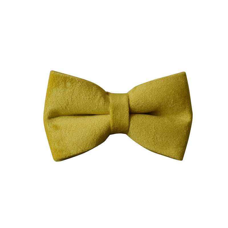 KFX-1787965 Adjustable Yellow Fleece Dog Collar for Medium to Large Dogs with Bow Knot and Leash Set
