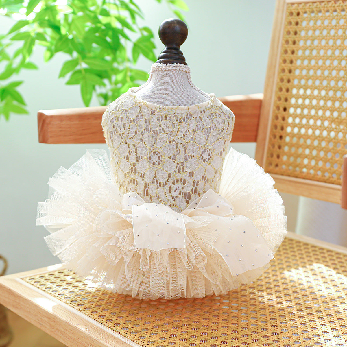 KFX-1790525 Spring and Summer Thin Dress for Dogs and Cats - Casual Wedding Outfit in Multiple Sizes