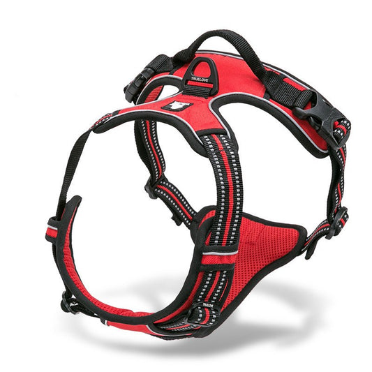 KFX-1791037 Durable and Comfortable Chest Harness for Large Dogs with Breathable Fabric and Reflective Strips