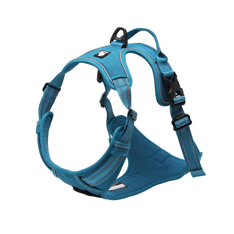 KFX-1791037 Durable and Comfortable Chest Harness for Large Dogs with Breathable Fabric and Reflective Strips