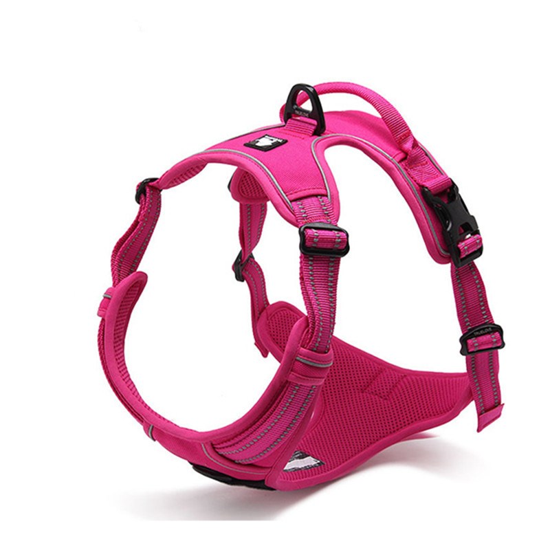 KFX-1791037 Durable and Comfortable Chest Harness for Large Dogs with Breathable Fabric and Reflective Strips
