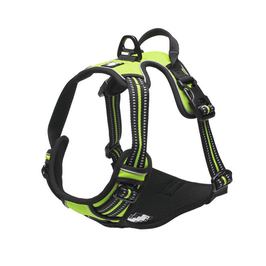 KFX-1791037 Durable and Comfortable Chest Harness for Large Dogs with Breathable Fabric and Reflective Strips