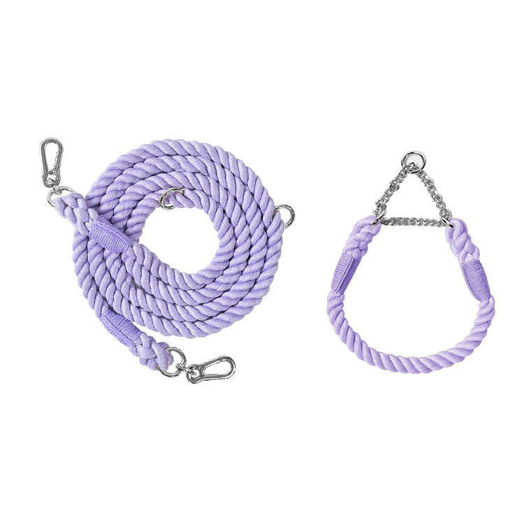KFX-1791549 Multifunctional Double Head Pet Leash with Rainbow and Mint Green Options