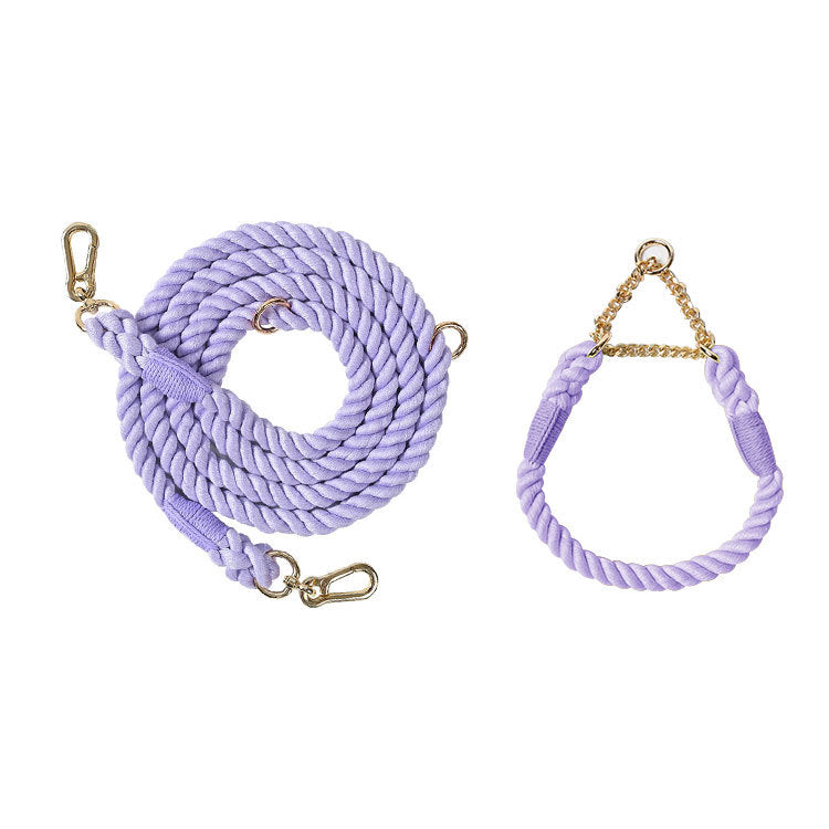 KFX-1791549 Multifunctional Double Head Pet Leash with Rainbow and Mint Green Options