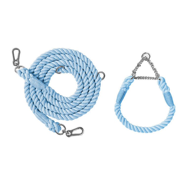 KFX-1791549 Multifunctional Double Head Pet Leash with Rainbow and Mint Green Options