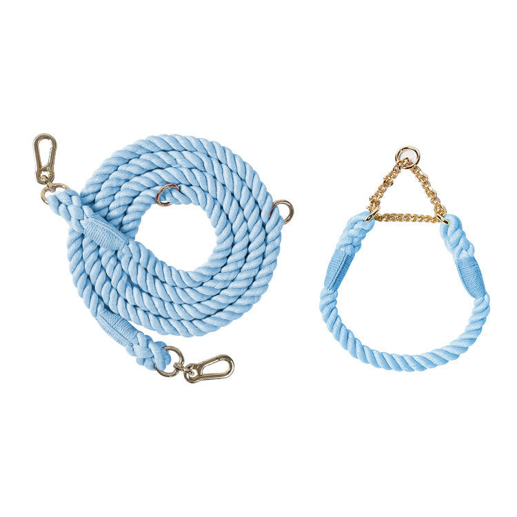 KFX-1791549 Multifunctional Double Head Pet Leash with Rainbow and Mint Green Options