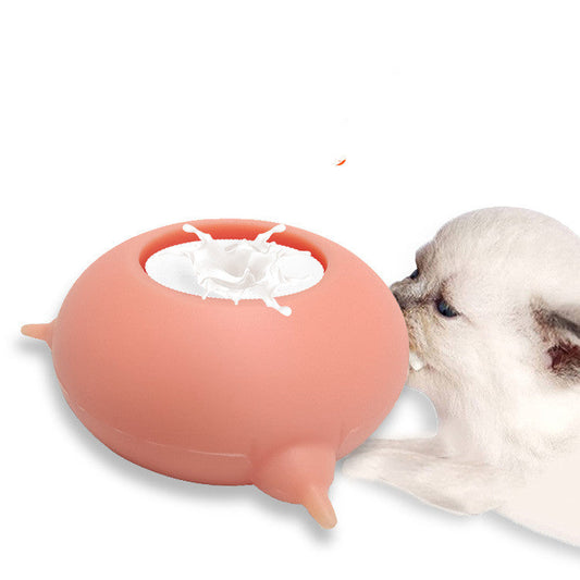 KFX-1792573 Silicone Pet Bowl with Molar Training Design for Dogs and Cats