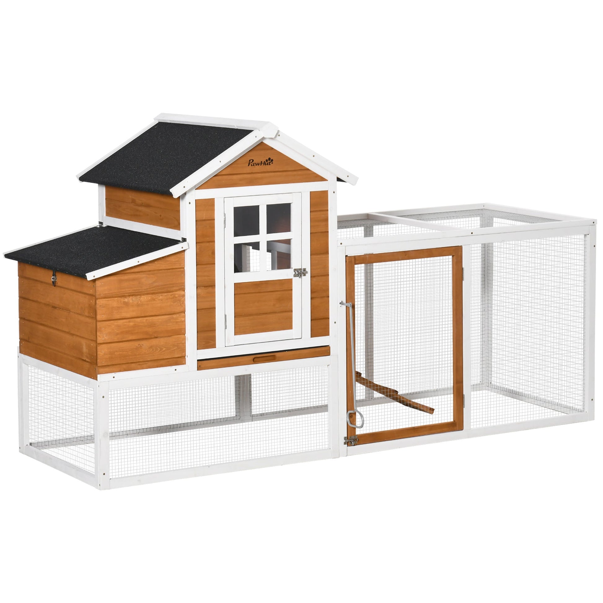 KFX-1795389 Wooden Chicken Coop with Weatherproof Materials and Safe Non-Polluting Design for 2-4 Chickens