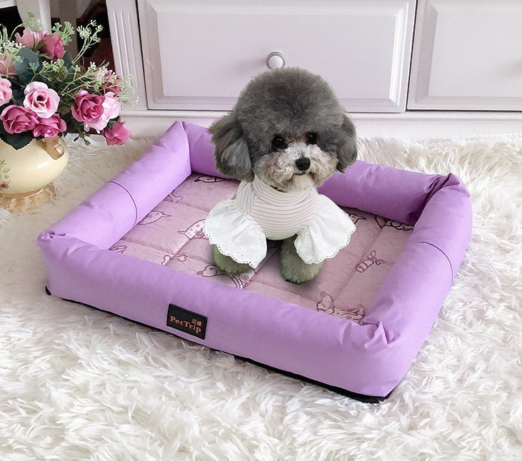 KFX-1795773 Spring and Summer Non-Slip Pet Kennel Mat - Fruit Green and Purple Options Available, Sizes S, M, L