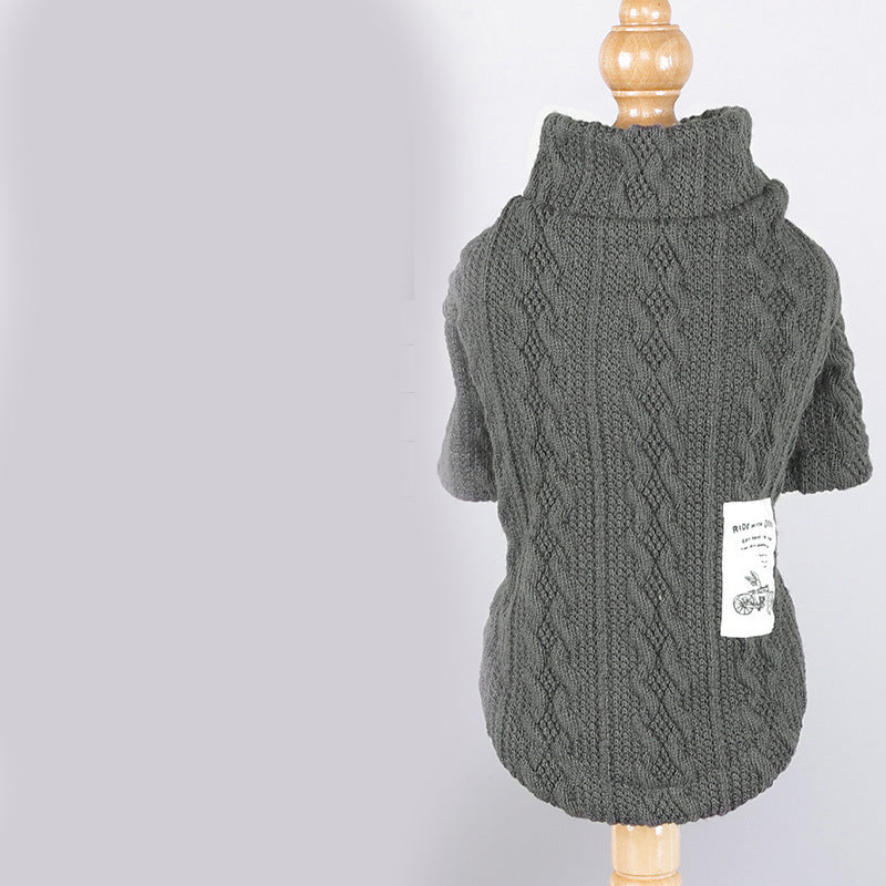 KFX-1795901 Casual Thin Dog Sweater in Black, Brown, Green, Pink, and Gray - Available in Sizes XS to XXL