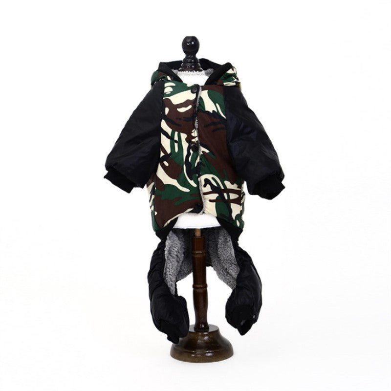 KFX-1796157 Dog Hooded Cotton Jacket with Camouflage Patterns in Multiple Sizes