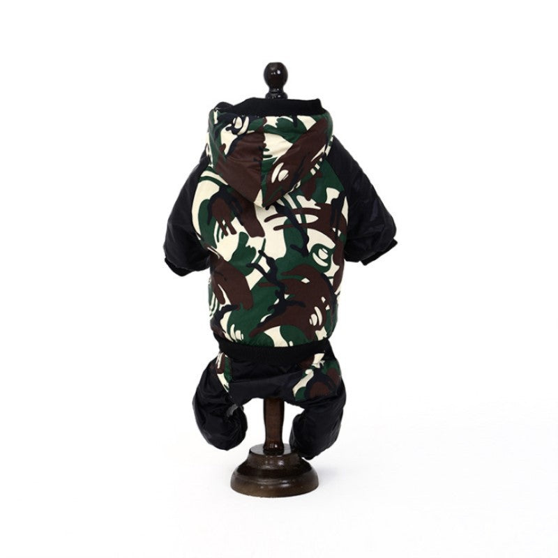 KFX-1796157 Dog Hooded Cotton Jacket with Camouflage Patterns in Multiple Sizes