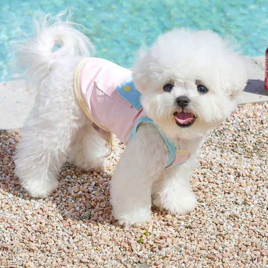KFX-1796285 Small Dog Summer Casual Clothes in Pink for Bichon and Other Breeds, Comfortable Nylon-Spandex Blend