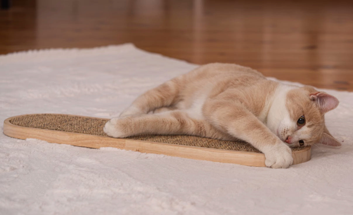 KFX-1797693 Sisal Hemp Cat Scratch Board for Wall Mounting - 45CM x 16CM Wood Design
