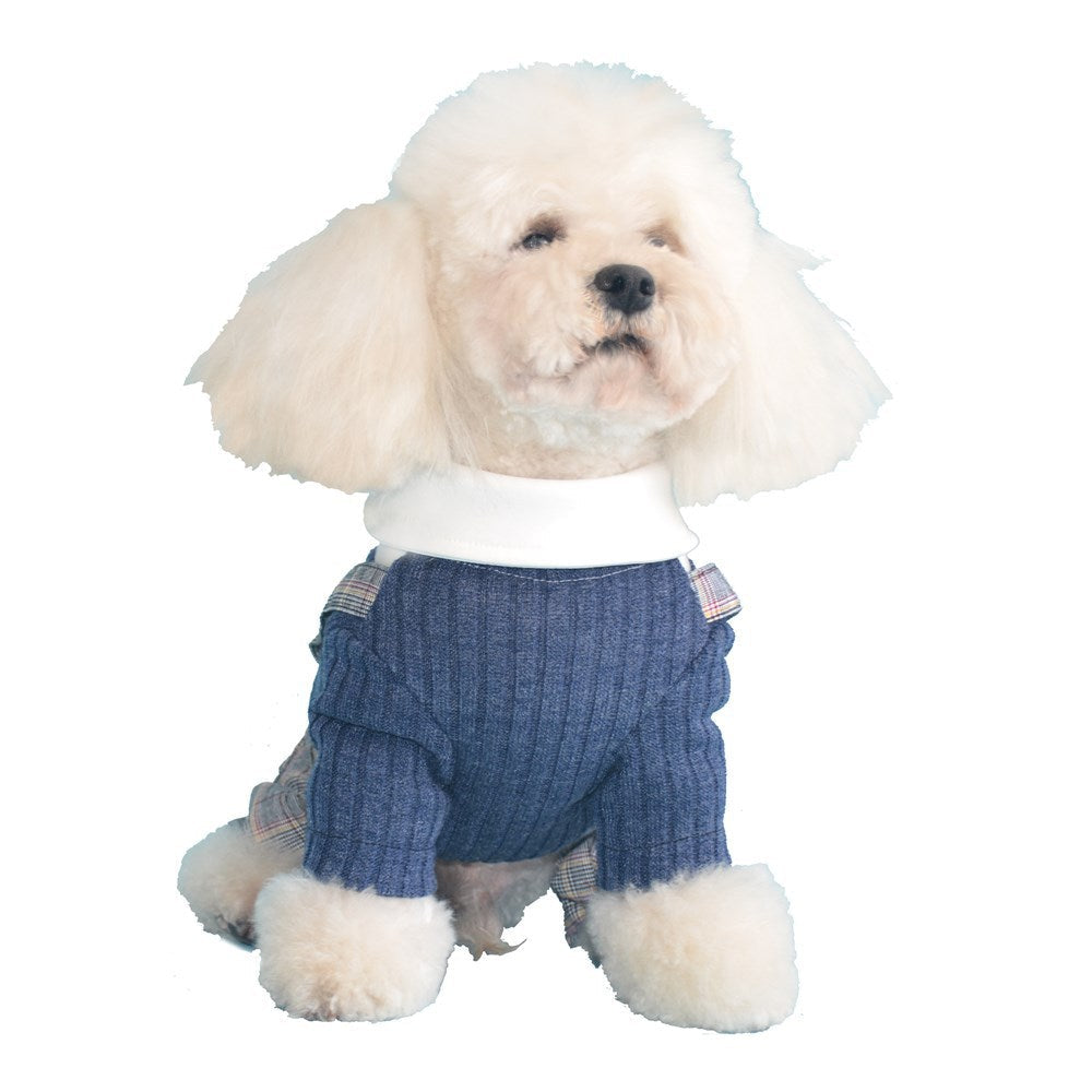 KFX-1798077 Orange and Dark Blue Cotton Dog Shirt – Available in Sizes S to 2XL