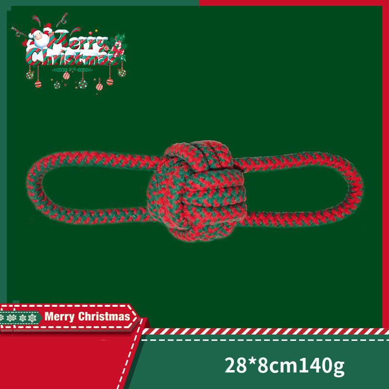 KFX-1798333 Interactive Cotton Rope Knot Toy for Dogs - Dental Cleaning and Chewing Fun