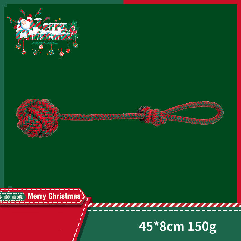 KFX-1798333 Interactive Cotton Rope Knot Toy for Dogs - Dental Cleaning and Chewing Fun
