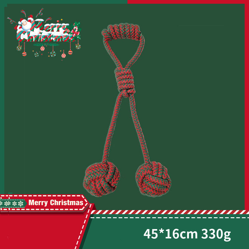 KFX-1798333 Interactive Cotton Rope Knot Toy for Dogs - Dental Cleaning and Chewing Fun