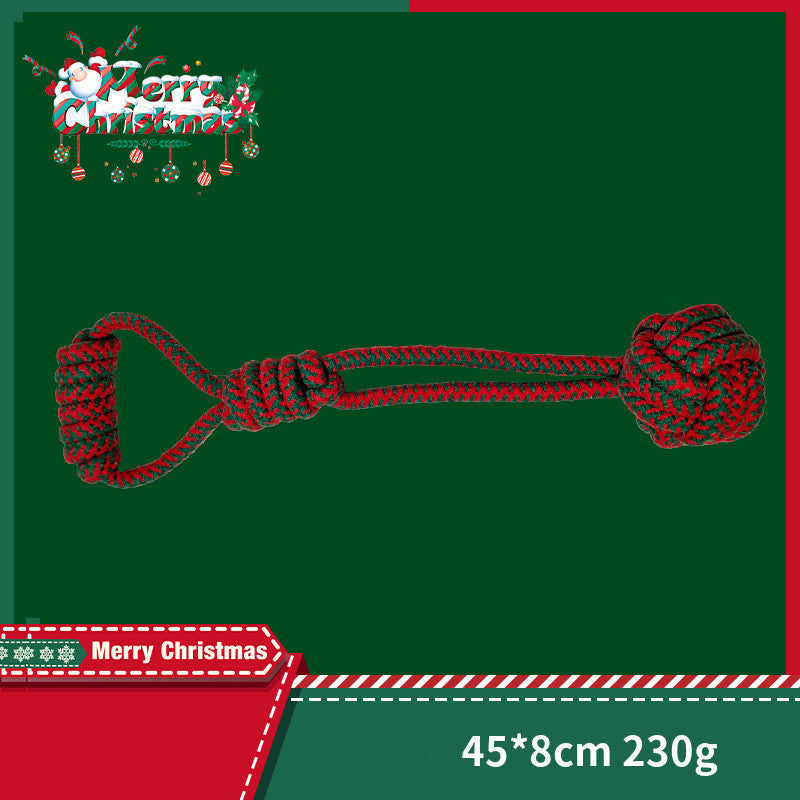 KFX-1798333 Interactive Cotton Rope Knot Toy for Dogs - Dental Cleaning and Chewing Fun