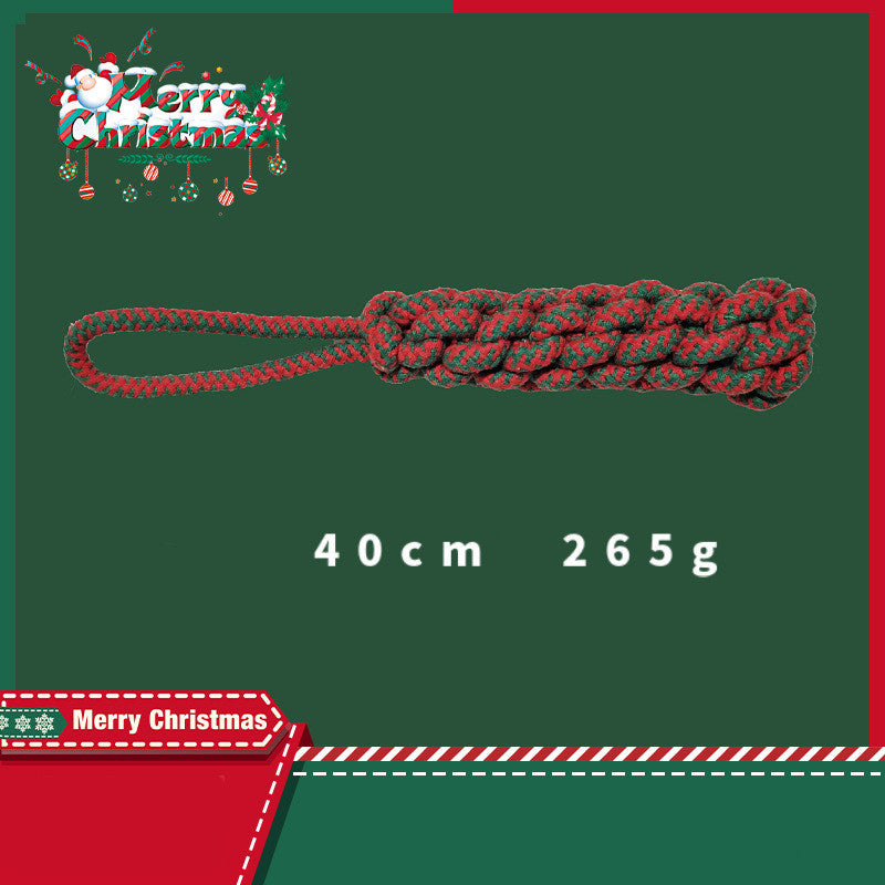 KFX-1798333 Interactive Cotton Rope Knot Toy for Dogs - Dental Cleaning and Chewing Fun