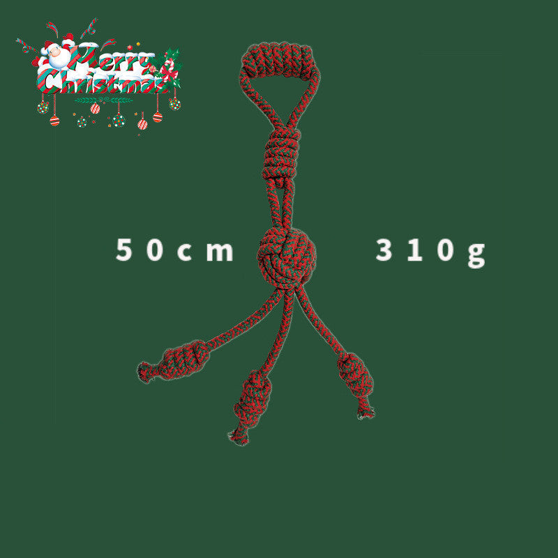 KFX-1798333 Interactive Cotton Rope Knot Toy for Dogs - Dental Cleaning and Chewing Fun