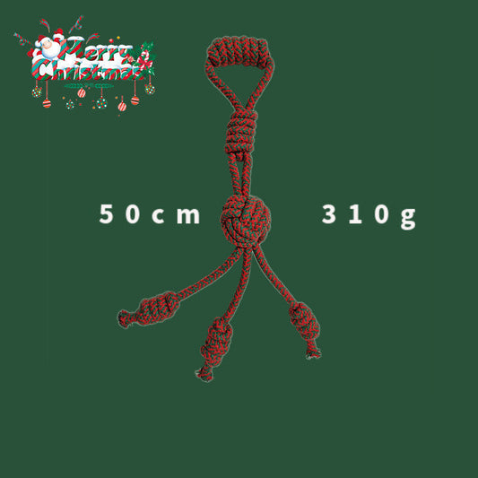 KFX-1798333 Interactive Cotton Rope Knot Toy for Dogs - Dental Cleaning and Chewing Fun