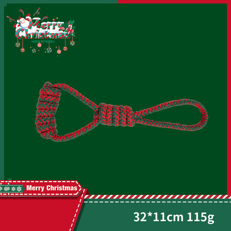 KFX-1798333 Interactive Cotton Rope Knot Toy for Dogs - Dental Cleaning and Chewing Fun