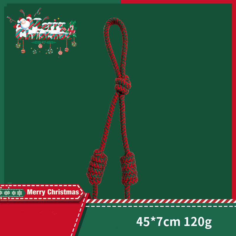 KFX-1798333 Interactive Cotton Rope Knot Toy for Dogs - Dental Cleaning and Chewing Fun
