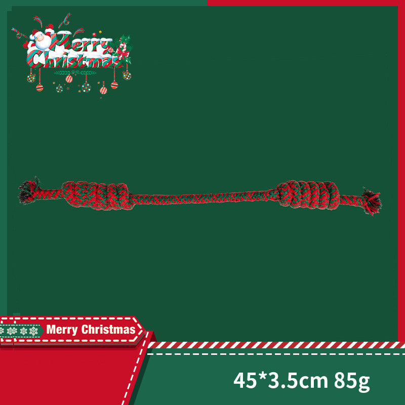 KFX-1798333 Interactive Cotton Rope Knot Toy for Dogs - Dental Cleaning and Chewing Fun
