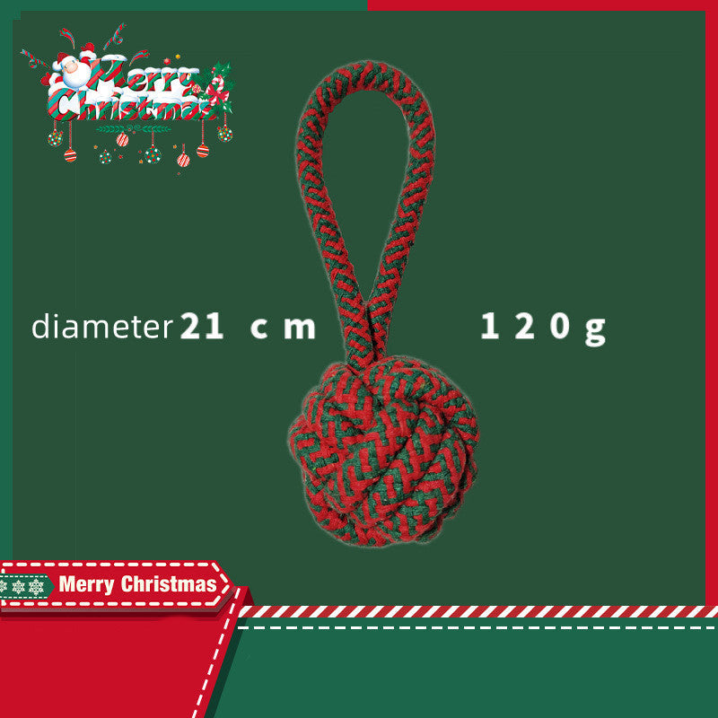 KFX-1798333 Interactive Cotton Rope Knot Toy for Dogs - Dental Cleaning and Chewing Fun