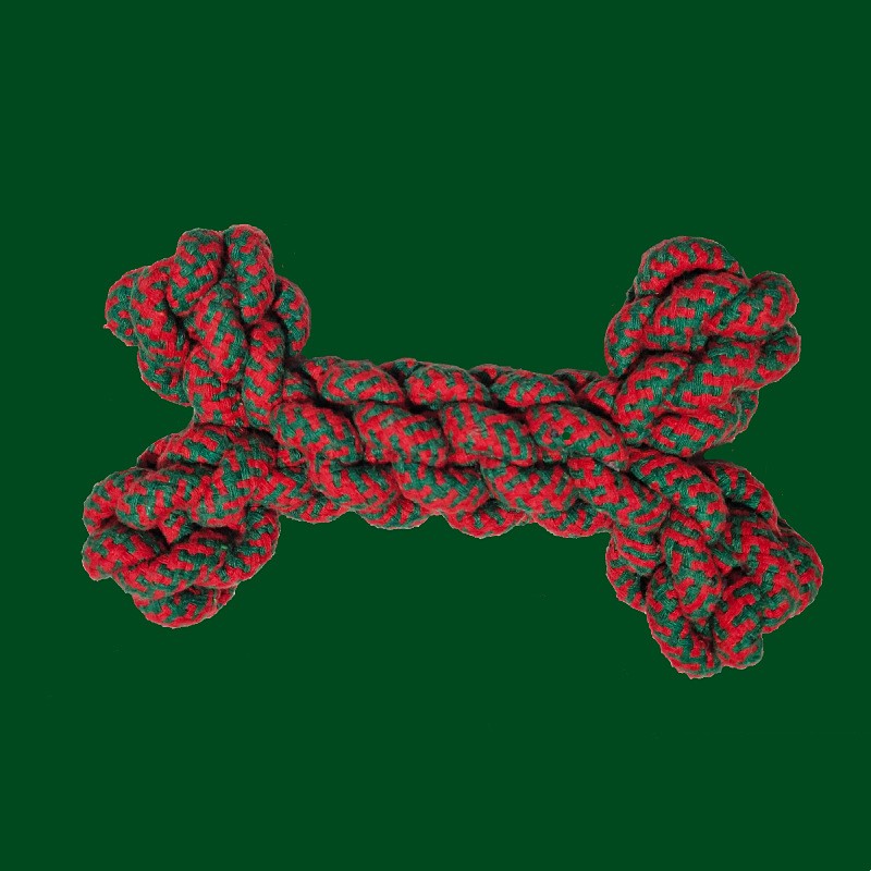 KFX-1798333 Interactive Cotton Rope Knot Toy for Dogs - Dental Cleaning and Chewing Fun