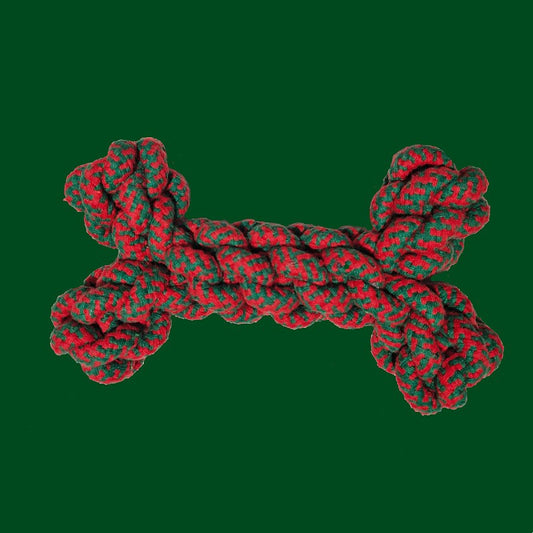 KFX-1798333 Interactive Cotton Rope Knot Toy for Dogs - Dental Cleaning and Chewing Fun