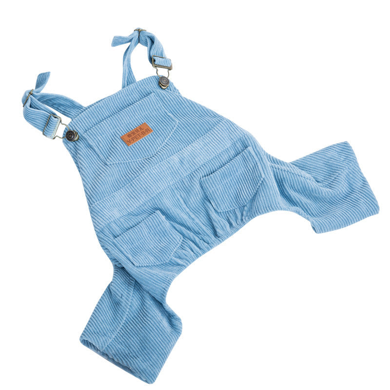 KFX-1799869 Spring and Summer Corduroy Pet Suspenders in Beige, Light Blue, and Light Pink