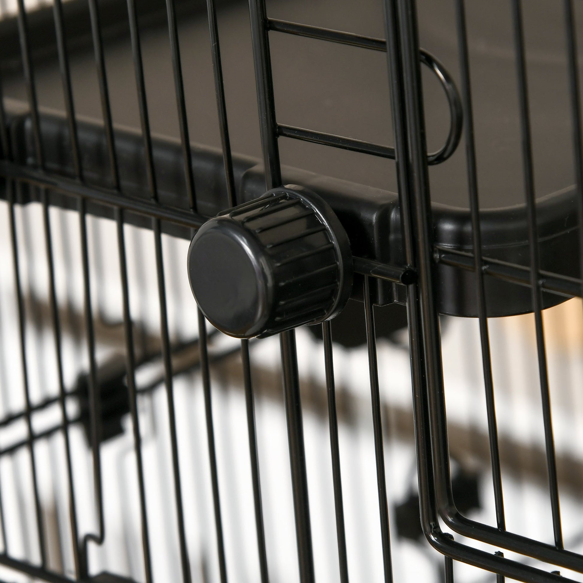 KFX-1801149 6-Tier Rolling Rabbit Cage with Large Living Space and Easy Access, Black