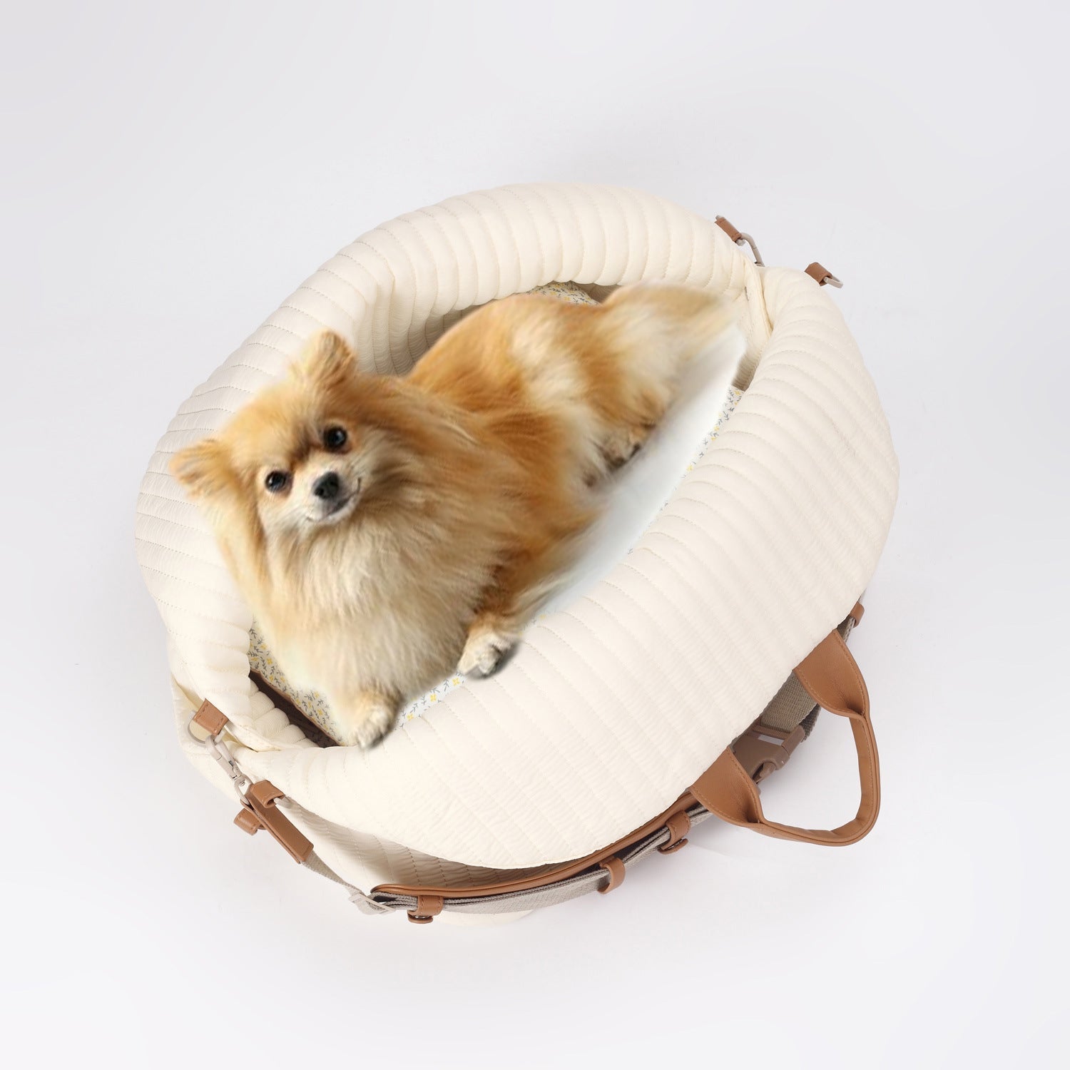 KFX-1801533 Large Capacity Striped Pet Outing Bag - Nylon, Medium Softness, Multiple Colors Available