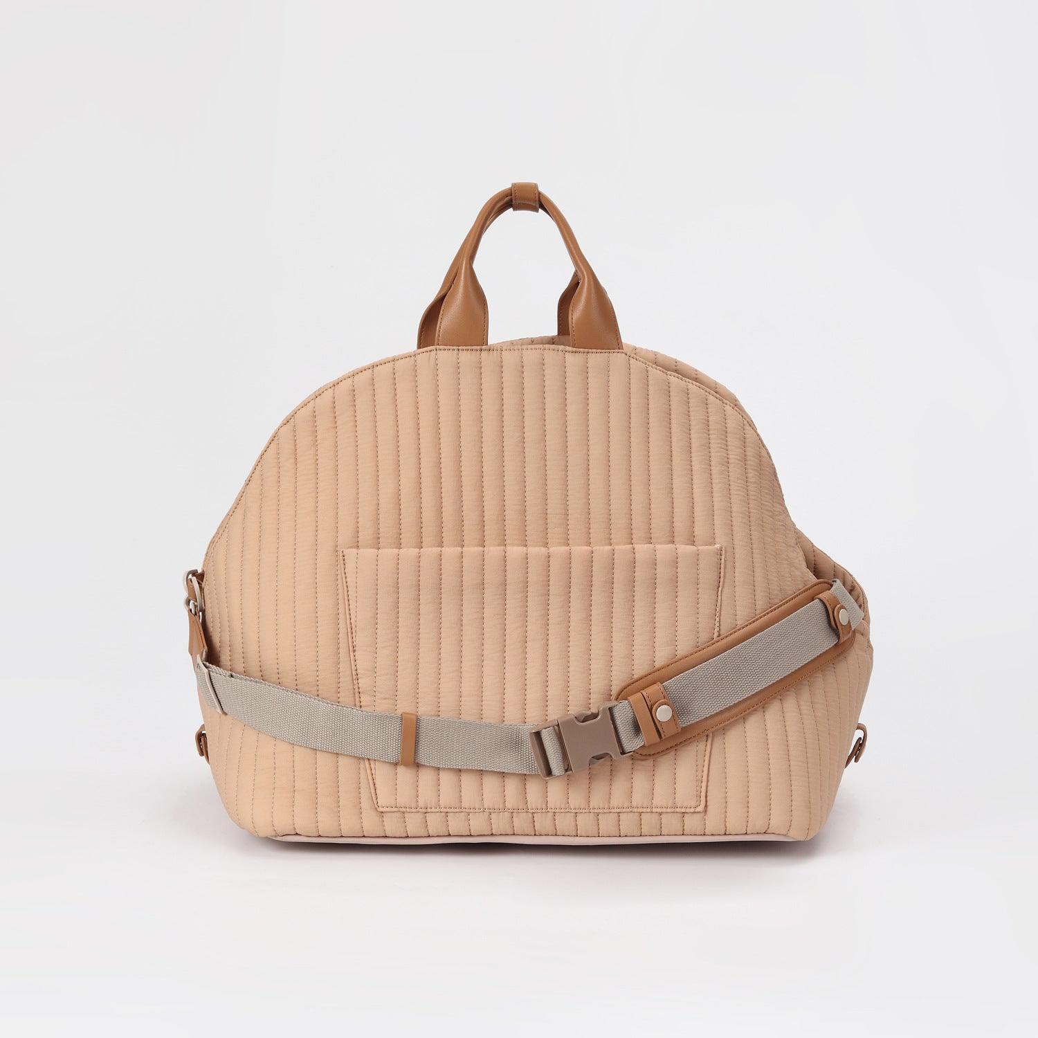 KFX-1801533 Large Capacity Striped Pet Outing Bag - Nylon, Medium Softness, Multiple Colors Available