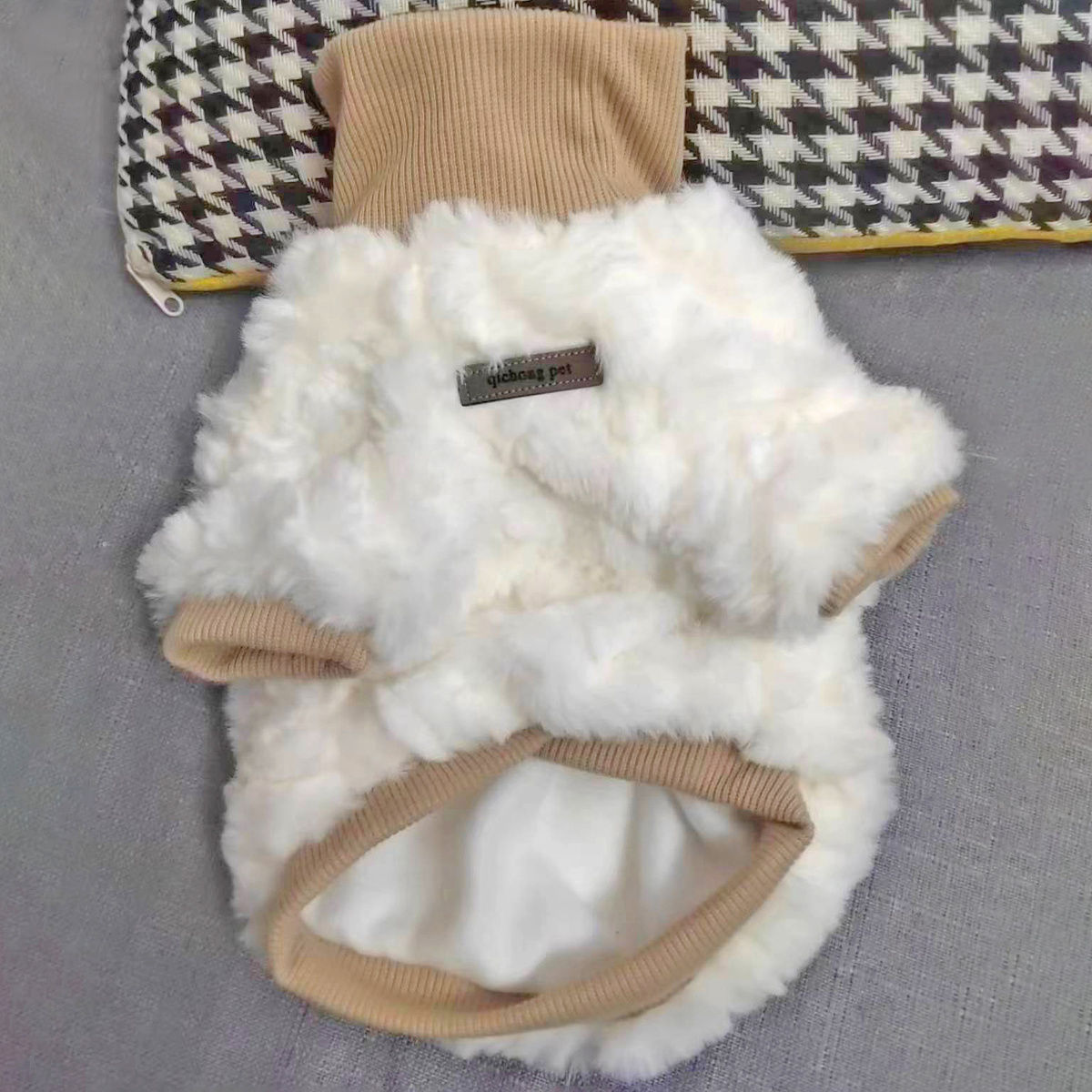 KFX-1802557 Warm Plush Cotton-Padded Turtleneck Coat for Small and Medium Dogs